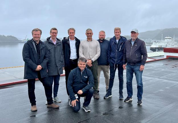 Fra venstre: Bjørn Olav Susæg (Nordic), Sevrin Gjerde (Multiconsult), Erik Urheim (Nordic), Erlend Willumsen (Bodø Havn), Marius Wikberg (Bodø Havn), Jan Ove Tangstad (Bodø Havn), Bjarne Fjærtoft (Multiconsult) og sittende foran Jon-Arne Nymo (Bodø Havn).