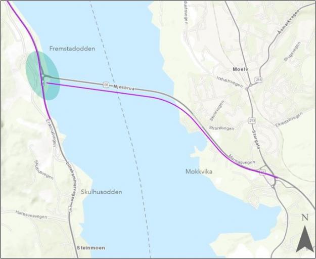 E6 Moelv-Roterud, alternativ 1.